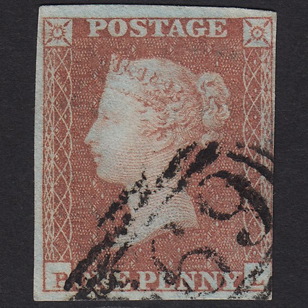 GB QV 1841 1d Red-brown (Plate 90) SG8-B1(1) PL FU nr 4M Imperf