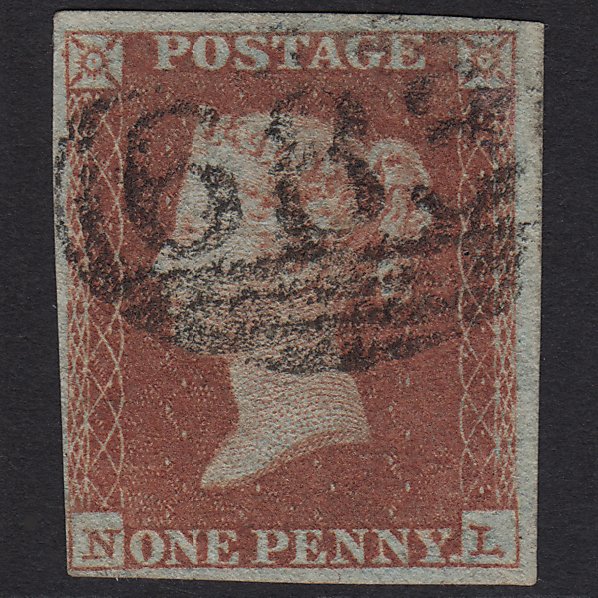 GB QV 1841 1d Red-brown (Plate 126) SG8-B2(1) NL FU Salisbury 683 4 Margins