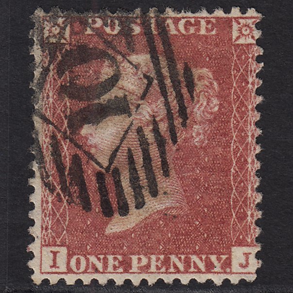 GB QV 1857 1d Rose-red (Plate 42) SG40-C10(1) IJ GU London IS 10