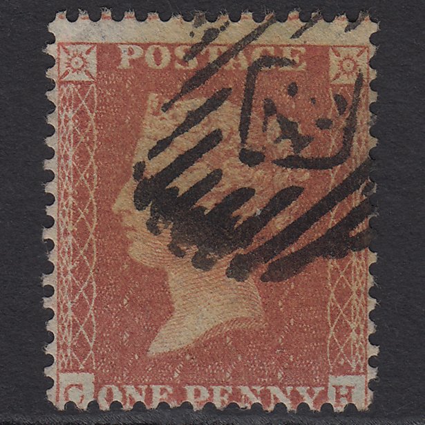 GB QV 1855 1d Red-brown (Plate 1) SG24-C3(1) CH GU London IS Cancel