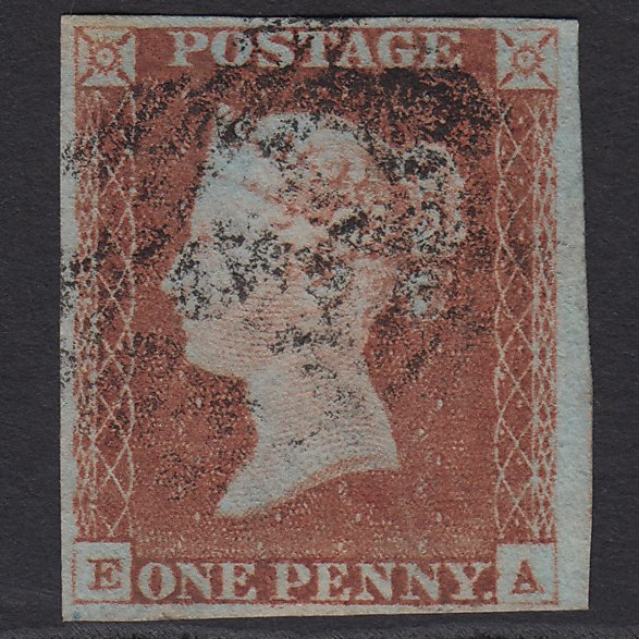 GB QV 1841 1d Red-brown (Plate 73) SG8-B1(1) EA GU 4 Margins