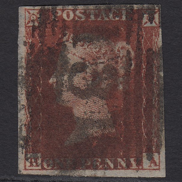 GB QV 1841 1d Deep Red-brown (Plate 160) SG10-B2(1) HA GU 4M Edinburgh 131