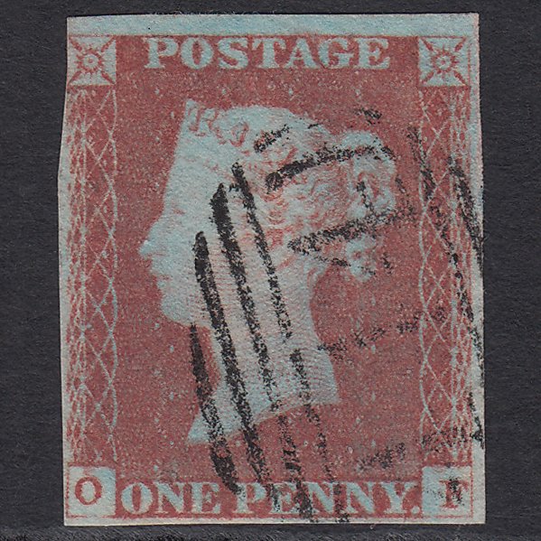 GB QV 1841 1d Very Blued (Plate 84) SG8a-B1(2) OF FU Leamington 444