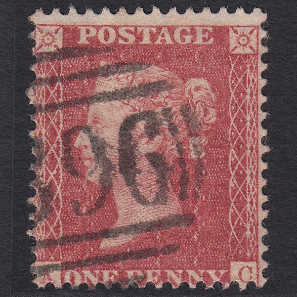 GB QV 1857 1d Rose-red (Plate 56) SG40-C10(1) AC FU Missing Imprimatur