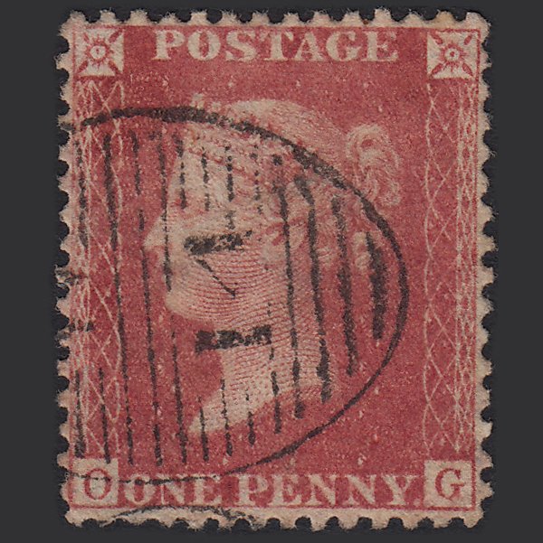 GB QV 1857 1d Rose-red (Plate 59) SG40-C10(1) OG GU London Well Centred
