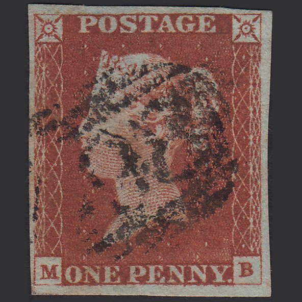 GB QV 1841 1d Red-brown (Plate 66) SG8-B1(1) MB GU 4M Imperf