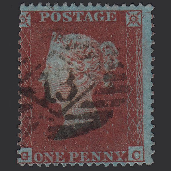 GB QV 1854 1d (Plate 179) SG17-C1(1) GC VFU London IS 13 Deeply Blued