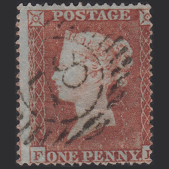 GB QV 1854 1d Red-brown (Plate 171) SG17-C1(1) FL GU London D&S 78