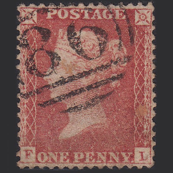 GB QV 1857 1d (Plate 39) SG40-C10(1) FL GU Blackburn 86 Well Centred