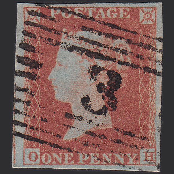 GB QV 1841 1d Red-brown (Plate 145) SG8-B2(1) OH VFU Achnacroish 3