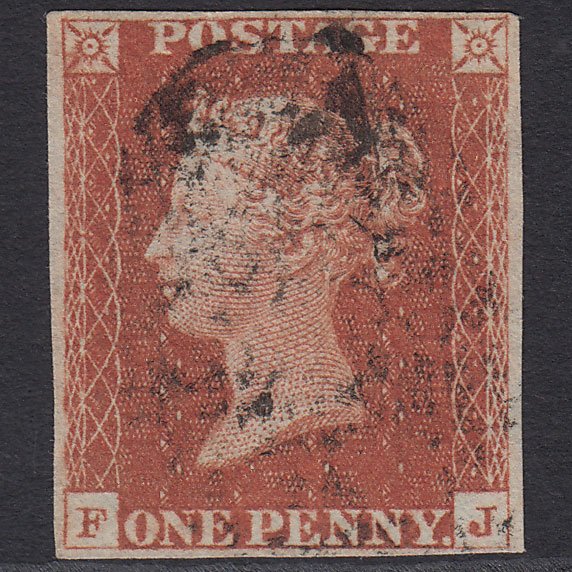 GB QV 1841 1d Red-brown (Plate 64) SG8-B1(1) FJ FU 4 Margins