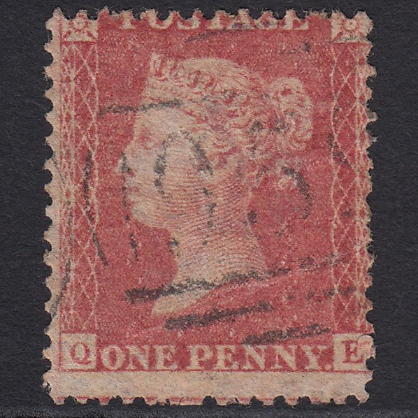 GB QV 1857 1d Rose-red (Plate 46) SG40-C10(1) QE GU Misperf