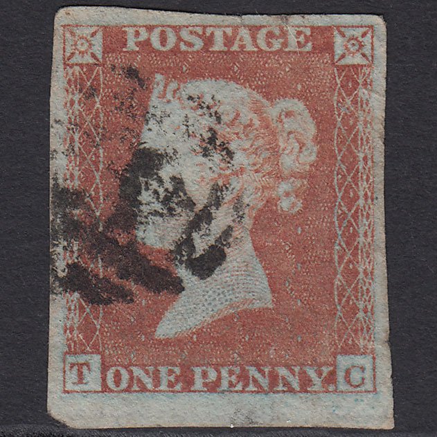 GB QV 1841 1d Red-brown (Plate 156) SG8-B2(1) TC GU 4 Good Margins
