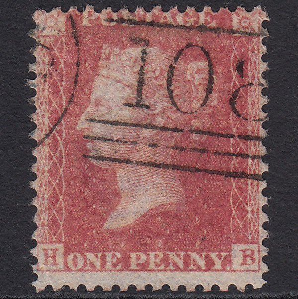 GB QV 1857 1d Rose-red (Plate 43) SG40-C10(1) HB FU Dumfries 108