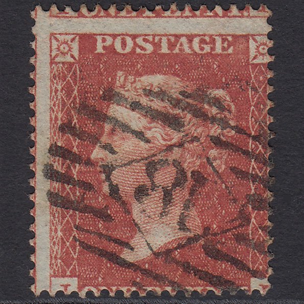 GB QV 1855 1d (Plate 7) SG21-C4(1) JL GU London IS 18 Large Misperf