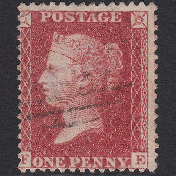 GB QV 1857 1d Rose-red (Plate 52) SG40-C10(1) FE VFU Light Cancel
