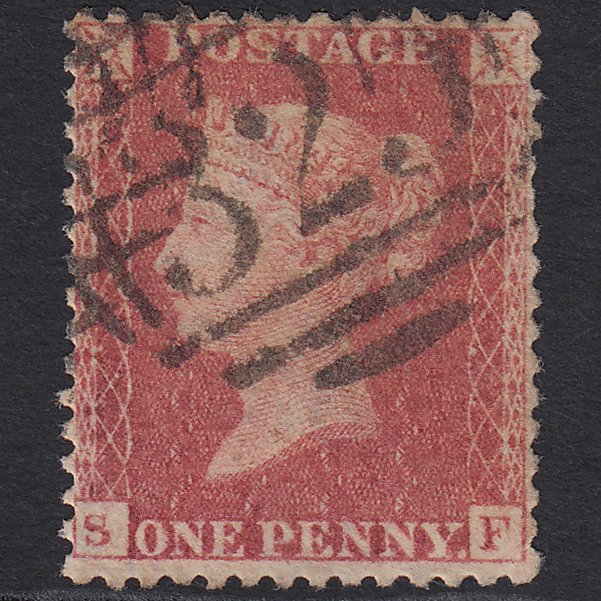 GB QV 1857 1d Rose-red (Plate 68) SG40-C10(1) SF GU Guildford 325