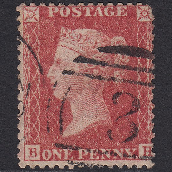 GB QV 1857 1d Rose-red (Plate 36) SG40-C10(1) BH GU Abingdon 3
