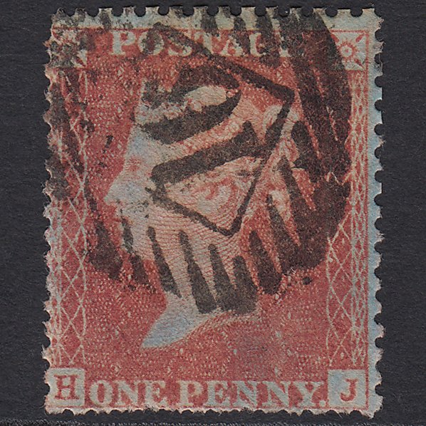 GB QV 1856 1d (Plate 31) SG29-C8(1) HJ GU London IS 16 Experimental Blueing