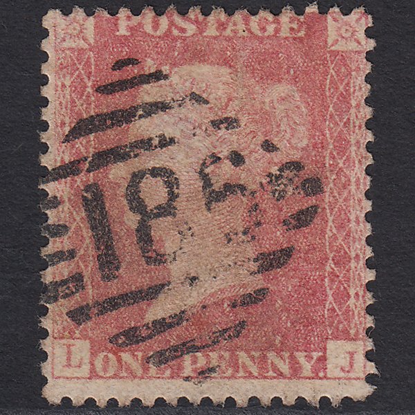 GB QV 1857 1d Pale Rose (Plate 68) SG39-C10(3) LJ FU Dublin 186