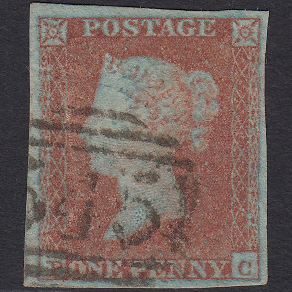 GB QV 1841 1d Very Blued (Plate 111) SG8a-B1(2) PC GU 4M Newcastle 545
