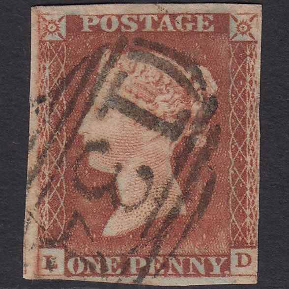 GB QV 1841 1d (Plate 61) SG9-B1(3) Ivory Head LD FU nr 4M Bristol 134