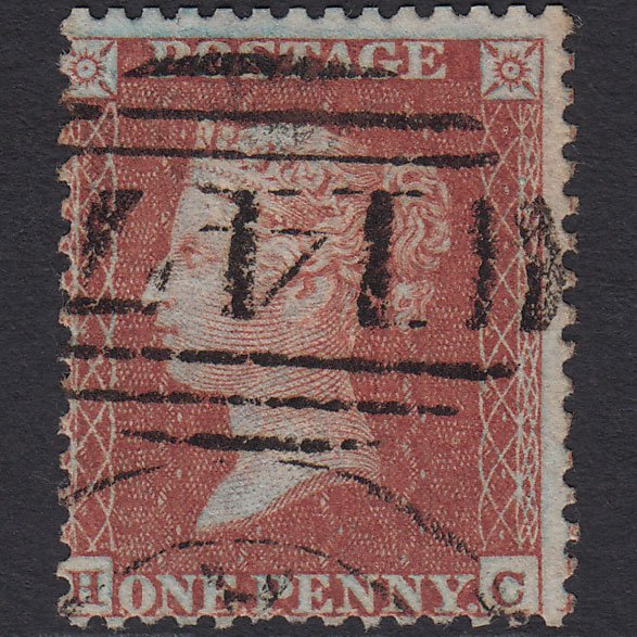 GB QV 1855 1d Red-brown (Plate 8) SGC6(1) HC FU Bungay 147