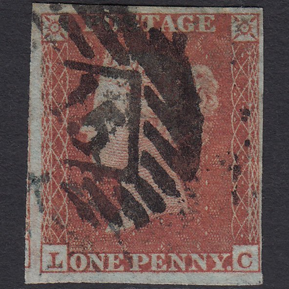 GB QV 1841 1d Red-brown (Plate 173) SG8-B2(1) LC GU 4 Margins London IS 15