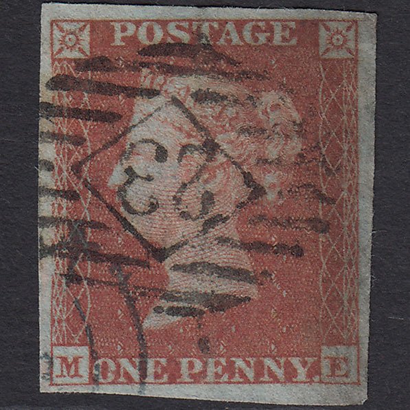 GB QV 1841 1d (Plate 173) SG8-B2(1) ME GU 4 Margins London IS 23 & Blue Pmk