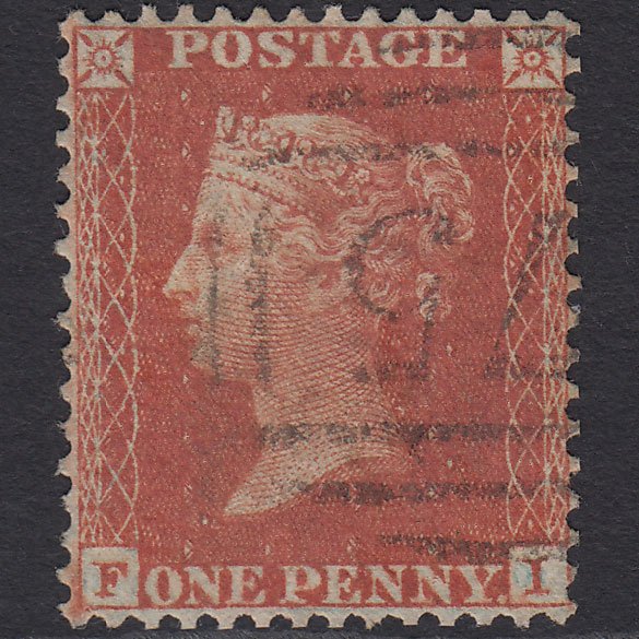 GB QV 1855 1d (Plate 9) SG24-C3(1) FI FU Light Cancel Very Well Centred