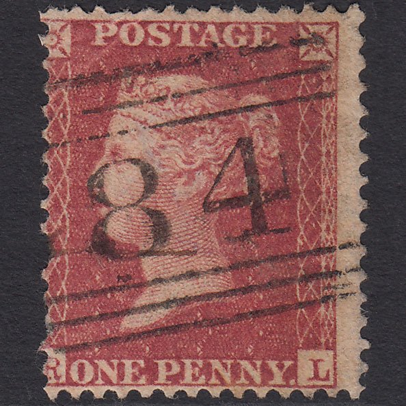 GB QV 1857 1d Rose-red (Plate 44) SG40-C10(1) RL PU Crieff 84 Misperf