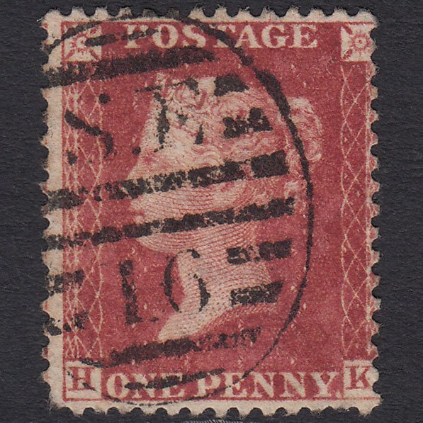 GB QV 1861 1d Rose-red (Plate 51) SG42-C12(3) HK GU London D&S SE16 Misperf