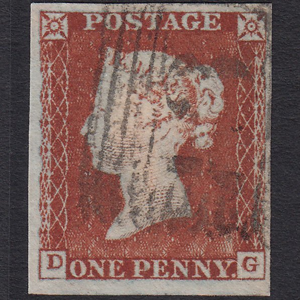 GB QV 1841 1d Red-brown (Plate 47) SG8-B1(1) DG FU 4 Margins Edinburgh 131