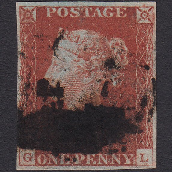 GB QV 1841 1d Red-brown (Plate 60) SG8-B1(1) GL GU 4 Margins