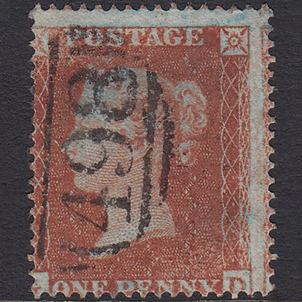 GB QV 1854 1d Red-brown (Plate 191) SG17-C1(1) GD FU Manchester 498