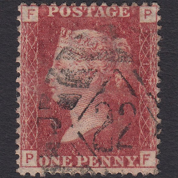GB QV 1864 1d Lake-red (Plate 154) SG44-G1(2) PF GU London IS 22