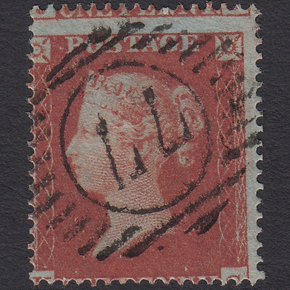 GB QV 1854 1d Red-brown SG17-C1(1) K? VFU London D&S 77 Large Misperf