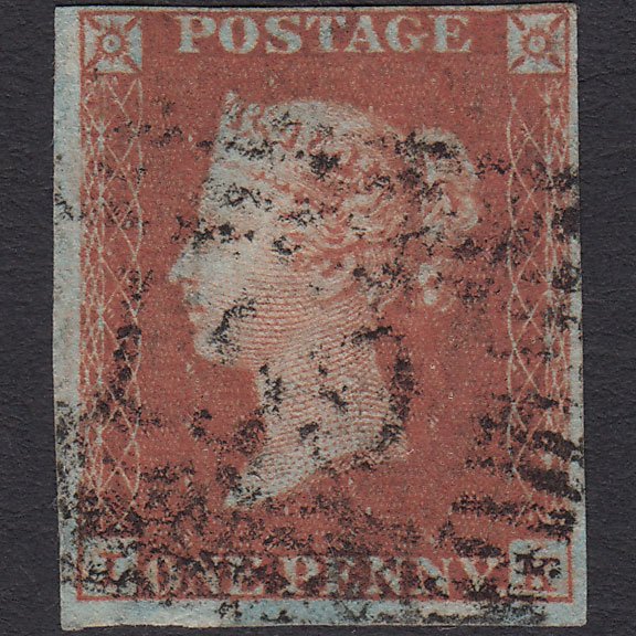 GB QV 1841 1d Red-brown (Plate 96) SG8-B1(1) IK GU 4 Margins Glasgow 159