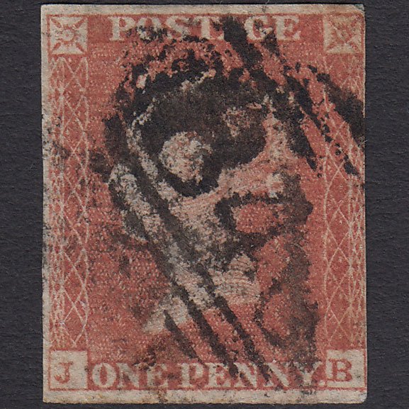 GB QV 1841 1d Red-brown (Plate 172) SG8-B2(1) JB GU 4 Margins