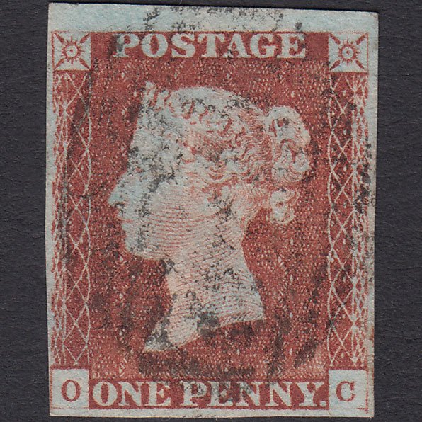 GB QV 1841 1d Red-brown (Plate 64) SG8-B1(1) OC FU 4 Margins