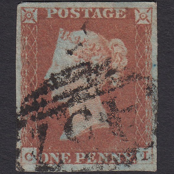 GB QV 1841 1d Red-brown (Plate 66) SG8-B1(1) CI GU 4 Margins Lichfield 457