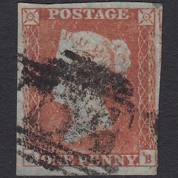 GB QV 1841 1d Red-brown (Plate 91) SG8-B1(1) SB GU 4 Margins