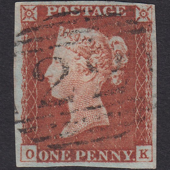GB QV 1841 1d Red-brown (Plate 63) SG8-B1(1) OK FU 4M Micheldever Station 22