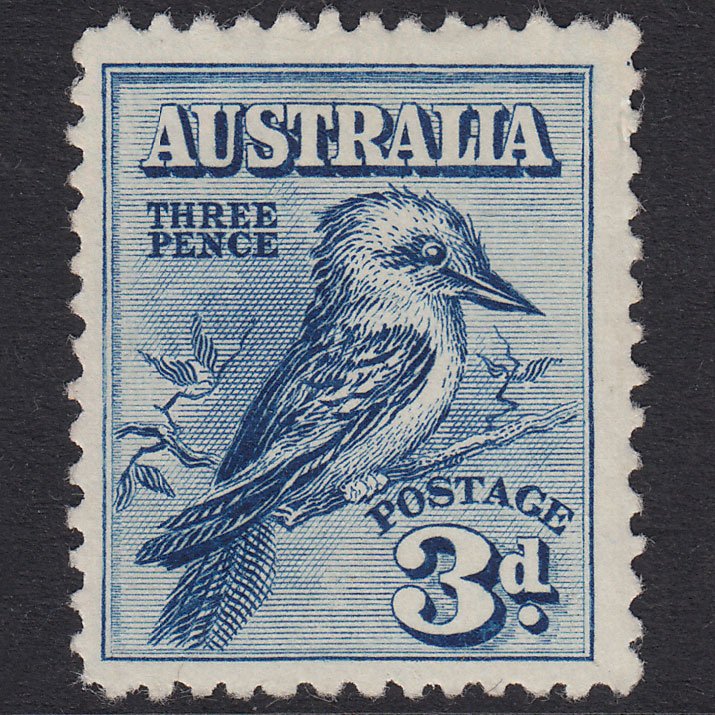 AUSTRALIA 1928 3d Blue Kookaburra SG106 FINE UNUSED