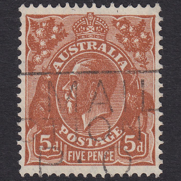 AUSTRALIA 1932 5d Orange-Brown King George V SG130 VFU