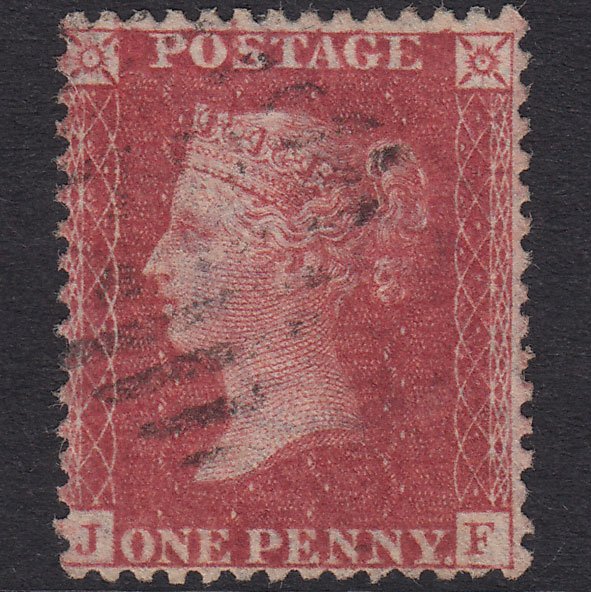 GB QV 1857 1d Pl R17 SG40-C10(1) Const Var JF VFU Light Irish Cancel