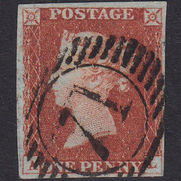 GB QV 1841 1d Red-Brown Plate 41 SG8-B1(1) AL GU London D&S 71