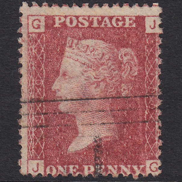 GB QV 1864 1d Lake-Red Plate 100 SG44-G1(2) JG GU Aberdeen 1