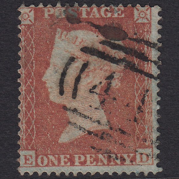 GB QV 1854 1d Red-Brown Plate 175 SG17-C1(1) ED FU