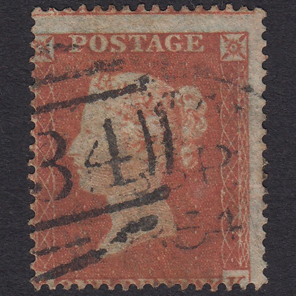 GB QV 1854 1d Plate 182 SG17-C1(1) MK GU Bristol 134 Spoon Misperf